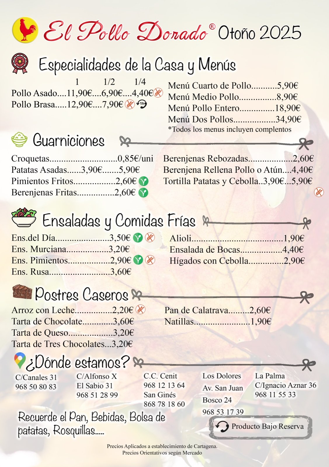 Menú Otoño 2